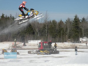 Maine winter snowski and snowsledding fun Catch some air..some crisp Maine winter air.