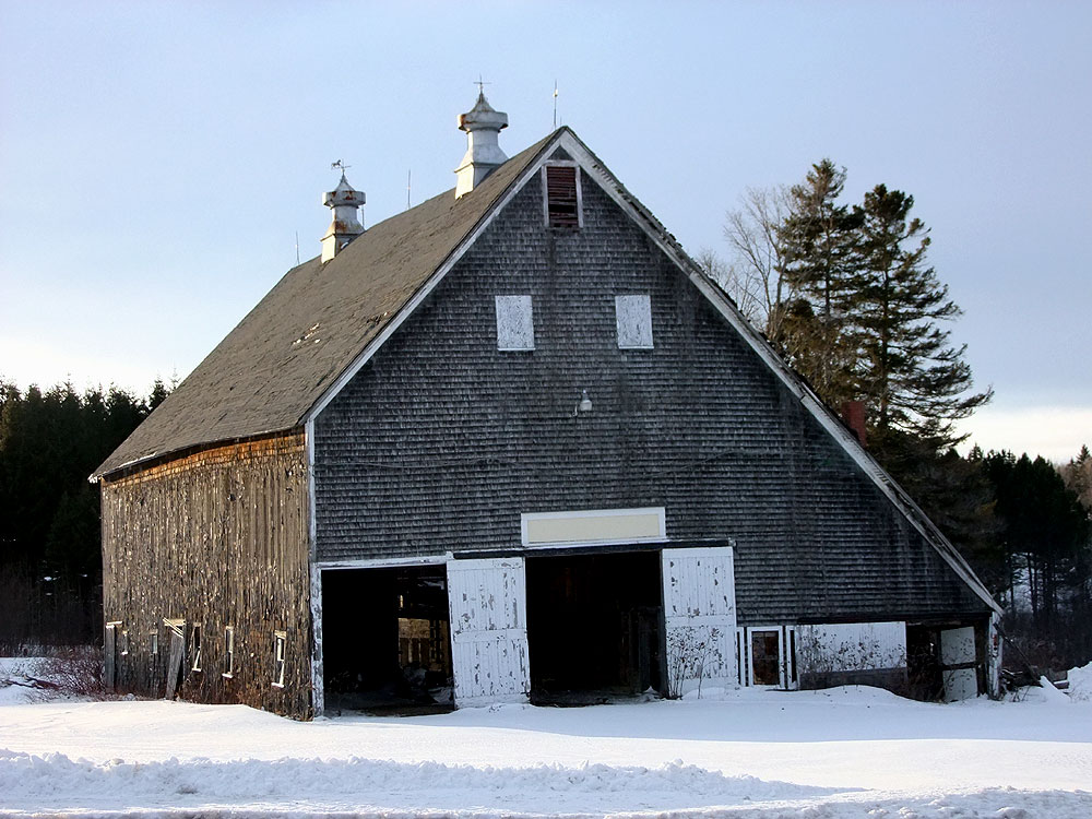 Hay Storage, Animal Shelter, Machinery Storage, The Maine Farm Barn.