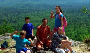 Climbing, Hiking Up Haystack Mountain, Aroostook County Maine.