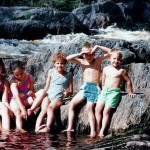 Maine Kids At Hastings Falls