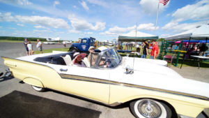 local wings and wheels event at airport,