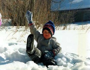 maine kid in winter photo