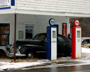 Maine car gassing up in yesterday setting