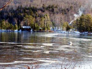 winter living on a maine lake