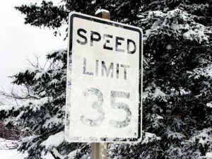 snow sled trail sign