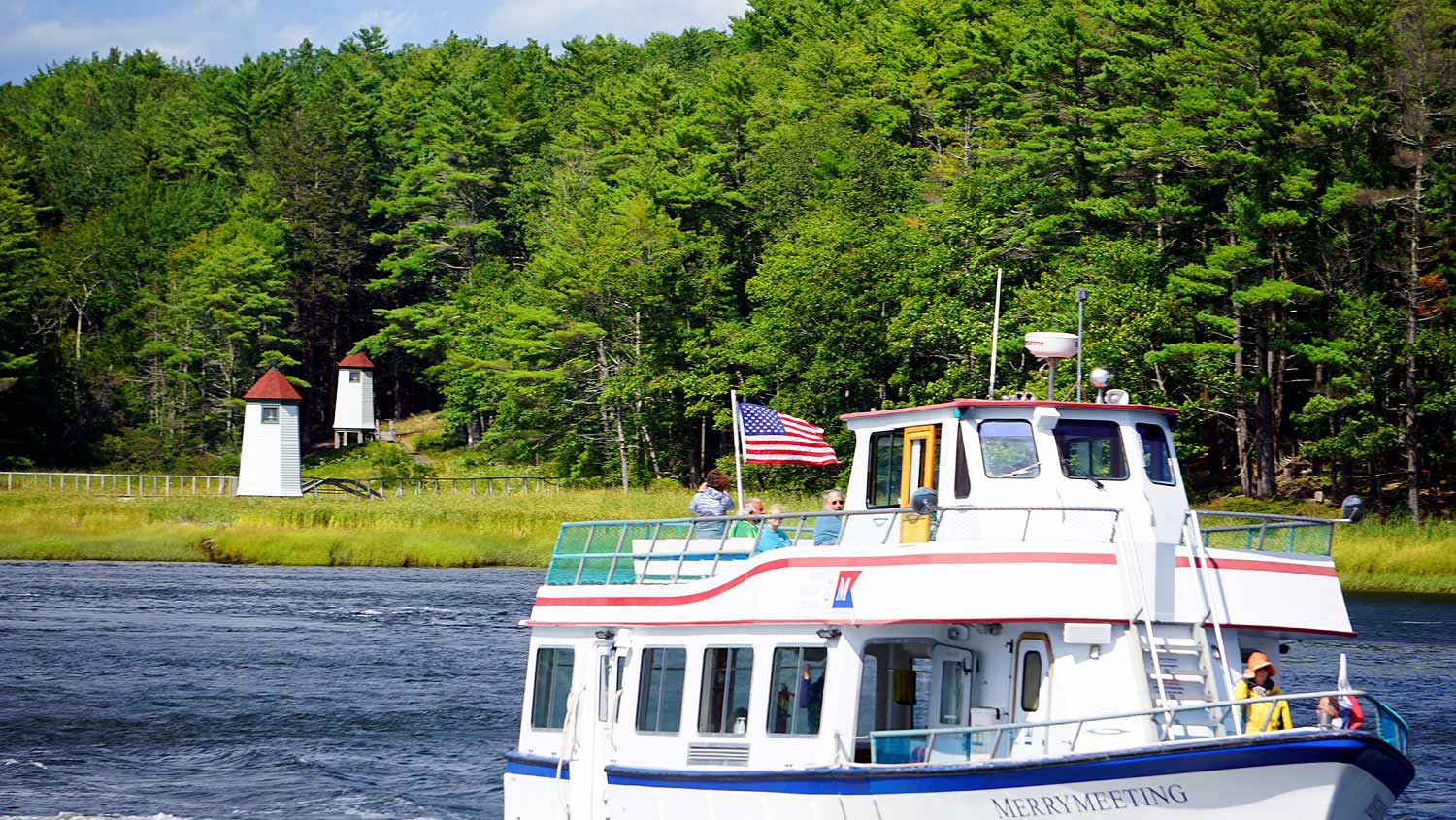 Two Lighthouses In Maine