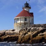 The Cuckolds Lighthouse Is Off The Tip Of Southport Maine.