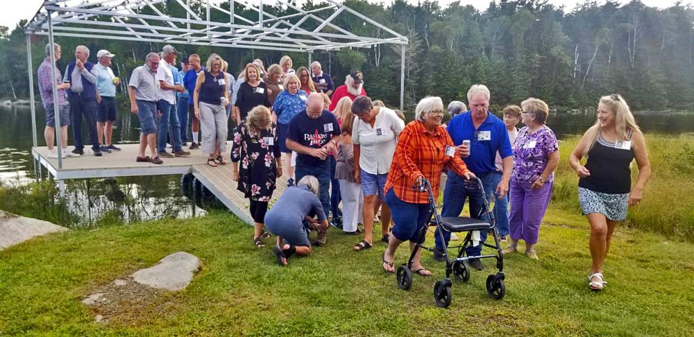 photo taking at class reunion