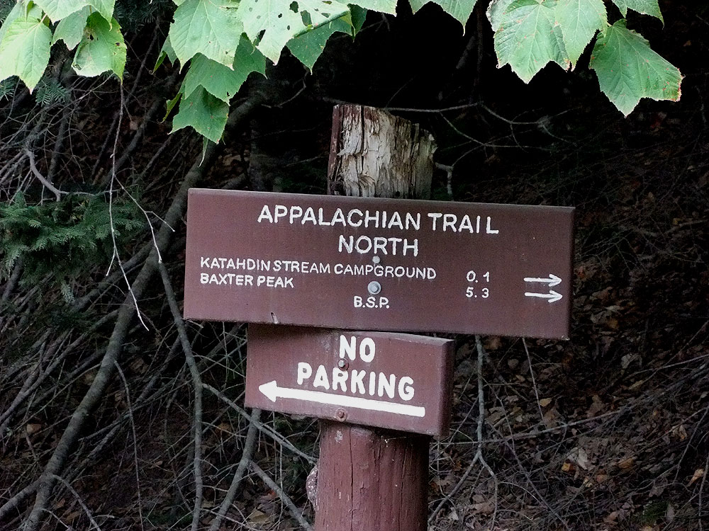 Mt Katahdin, Stay On The Baxter State Park Blue Dash Trail Markers.