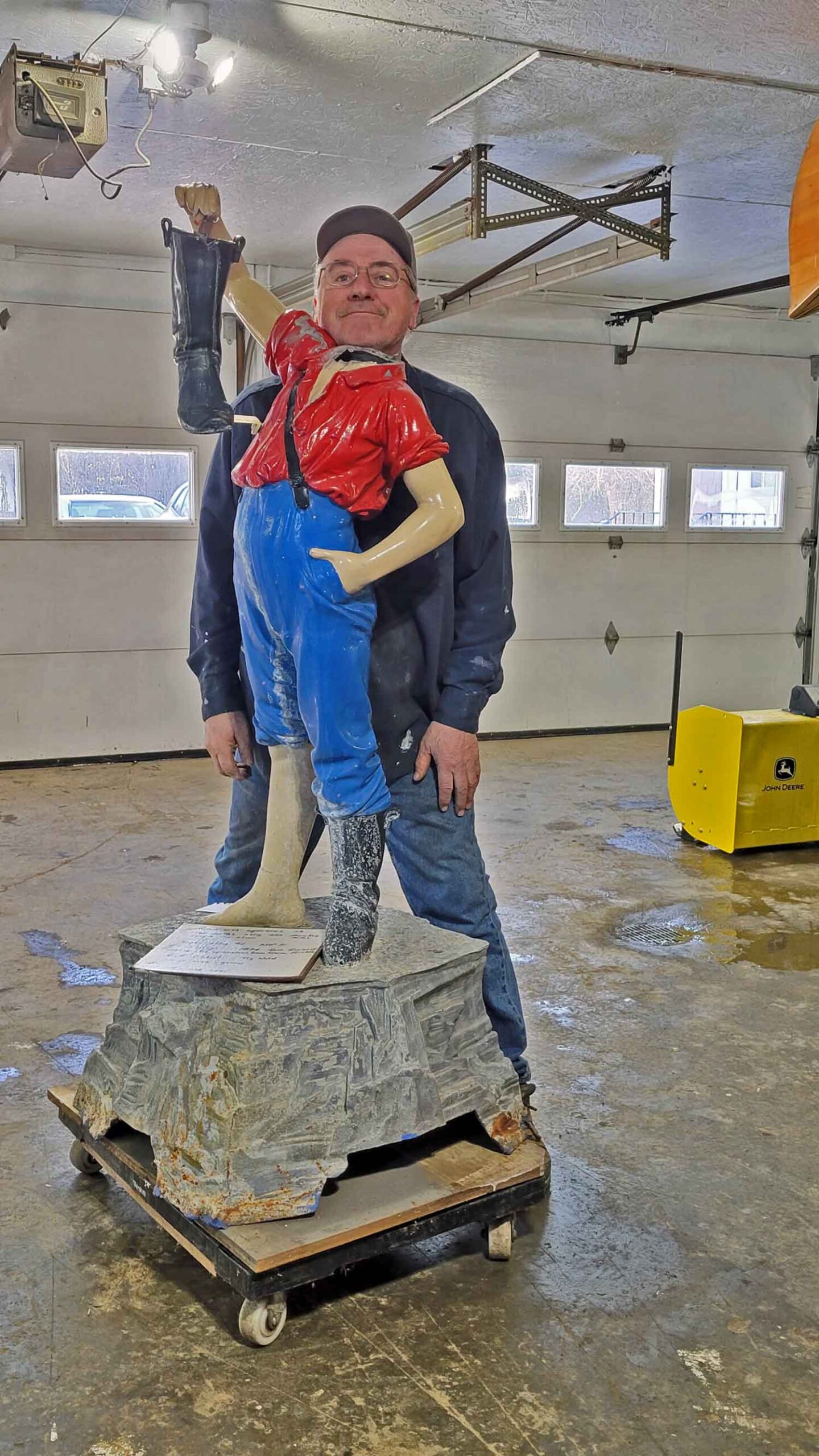 boy with leaking boot