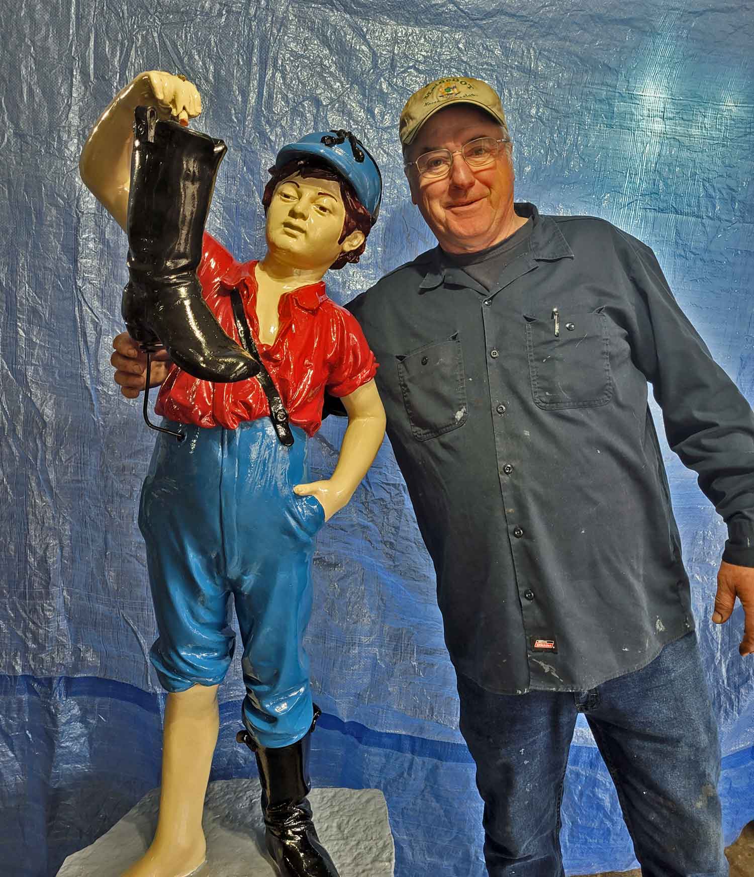 boy with leaking boot houlton maine