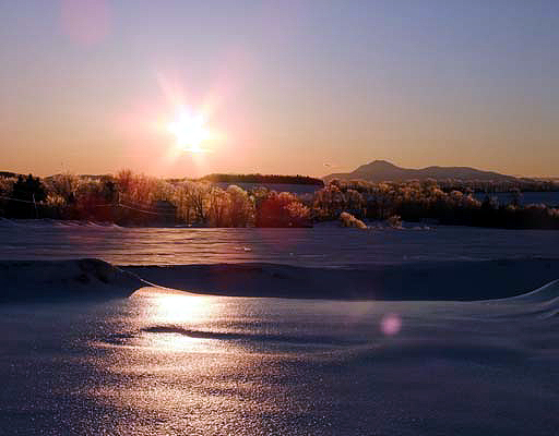 maine outdoor winter scene