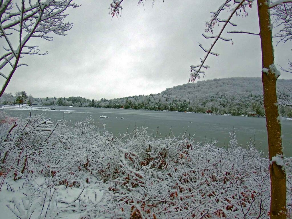 maine winter new snow
