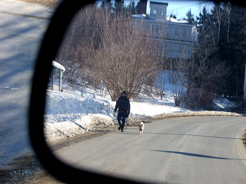 winter walking in maine
