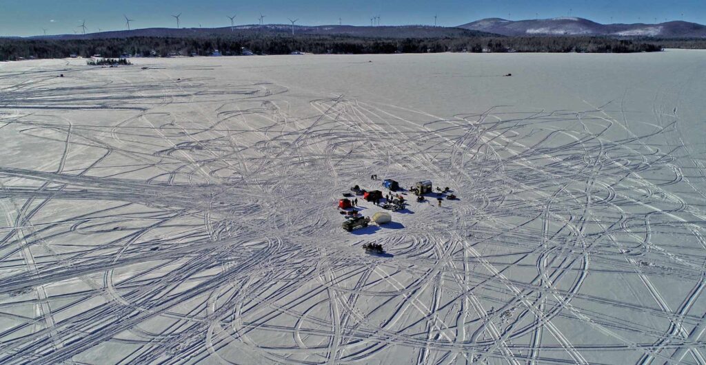 maine lake ice fishing