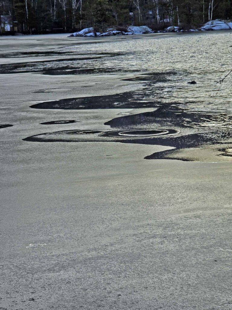 maine lake ice over