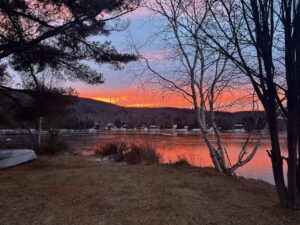 maine lake early morning sunrise