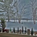 maine winter snow scene