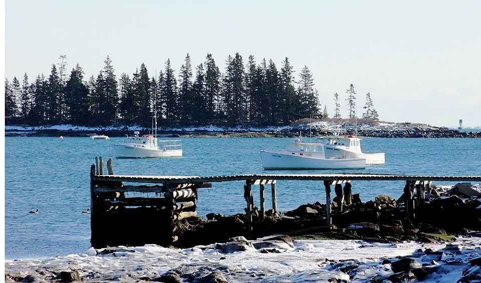 maine coastal harbor boats